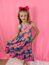 Load image into Gallery viewer, Girls Luau Floral Dress