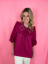 Load image into Gallery viewer, Made You Look Magenta Top