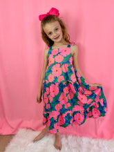 Load image into Gallery viewer, Girls Luau Floral Dress