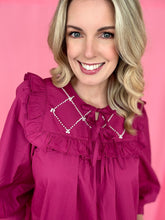 Load image into Gallery viewer, Made You Look Magenta Top