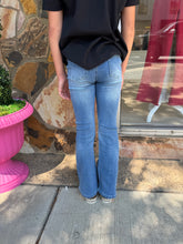 Load image into Gallery viewer, Criss Cross Waist Flare Jeans