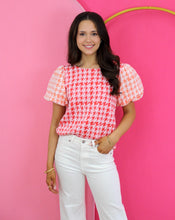 Load image into Gallery viewer, Holly’s Houndstooth Top
