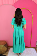 Load image into Gallery viewer, Emerald Tiered Midi Dress
