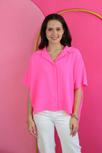 Load image into Gallery viewer, Brittney Button Down Top(Fuchsia)
