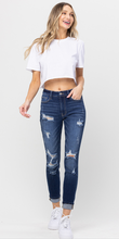 Load image into Gallery viewer, Jelly Jeans-Mid Rise Distressed Cuffed Skinny
