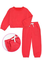 Load image into Gallery viewer, Girls Red Jogger Set
