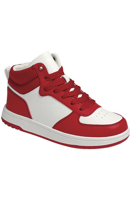 Kids Red High Top Sneakers