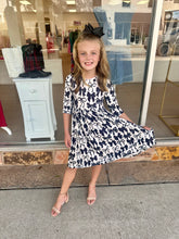 Load image into Gallery viewer, Speechless Bows 3/4 Sleeve Pocket Twirl Dress
