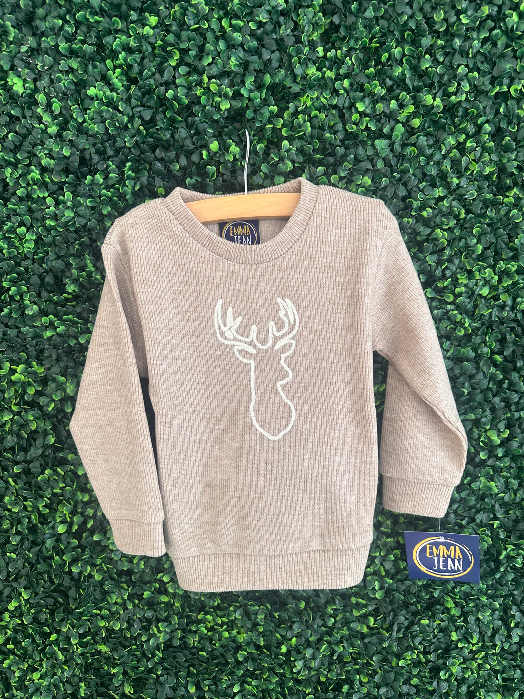 Deer Embroidered Sweater