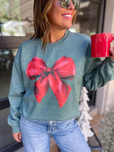 Load image into Gallery viewer, Holiday Bow Sweatshirt
