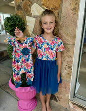 Load image into Gallery viewer, Teal Autumn Blooms Infant Romper
