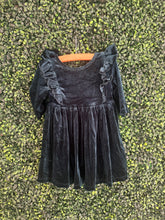 Load image into Gallery viewer, Teal Velvet Ruffle Twirl Dress
