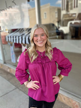 Load image into Gallery viewer, Made You Look Magenta Top
