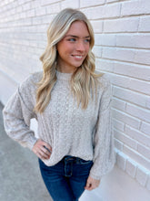 Load image into Gallery viewer, Olivia&#39;s Oatmeal Knit Top
