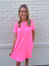 Load image into Gallery viewer, Pretty in Pink Tee Dress
