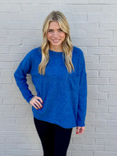 Load image into Gallery viewer, Natasha Navy Ribbed Sweater
