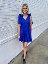 Load image into Gallery viewer, Tea Time Royal Blue Dress
