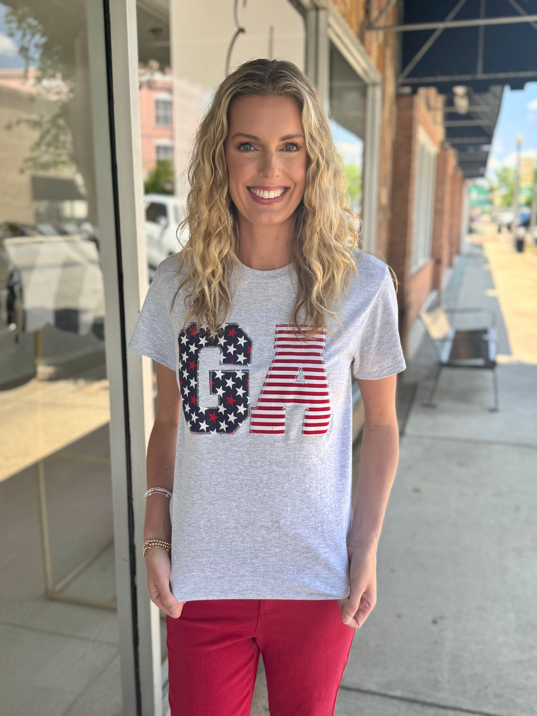GA Stars and Stripes Patch Tee