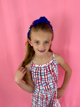 Load image into Gallery viewer, Girls Patriotic Plaid Romper
