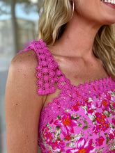 Load image into Gallery viewer, Pretty Please Pink Floral Lace Dress
