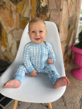 Load image into Gallery viewer, Blue Gingham Bamboo Sleeper
