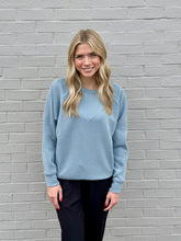 Load image into Gallery viewer, Dusty Blue Scuba Sweatshirt
