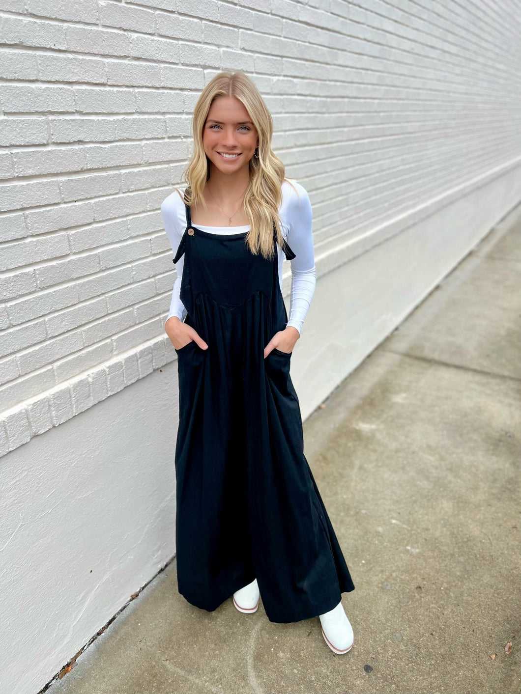 Beachside Black Jumpsuit