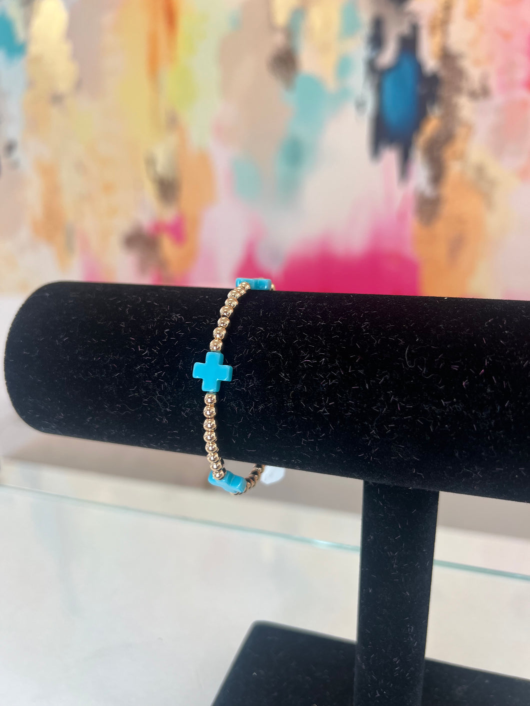 Turquoise Cross Bracelet