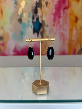 Load image into Gallery viewer, Black Hexagon Earrings
