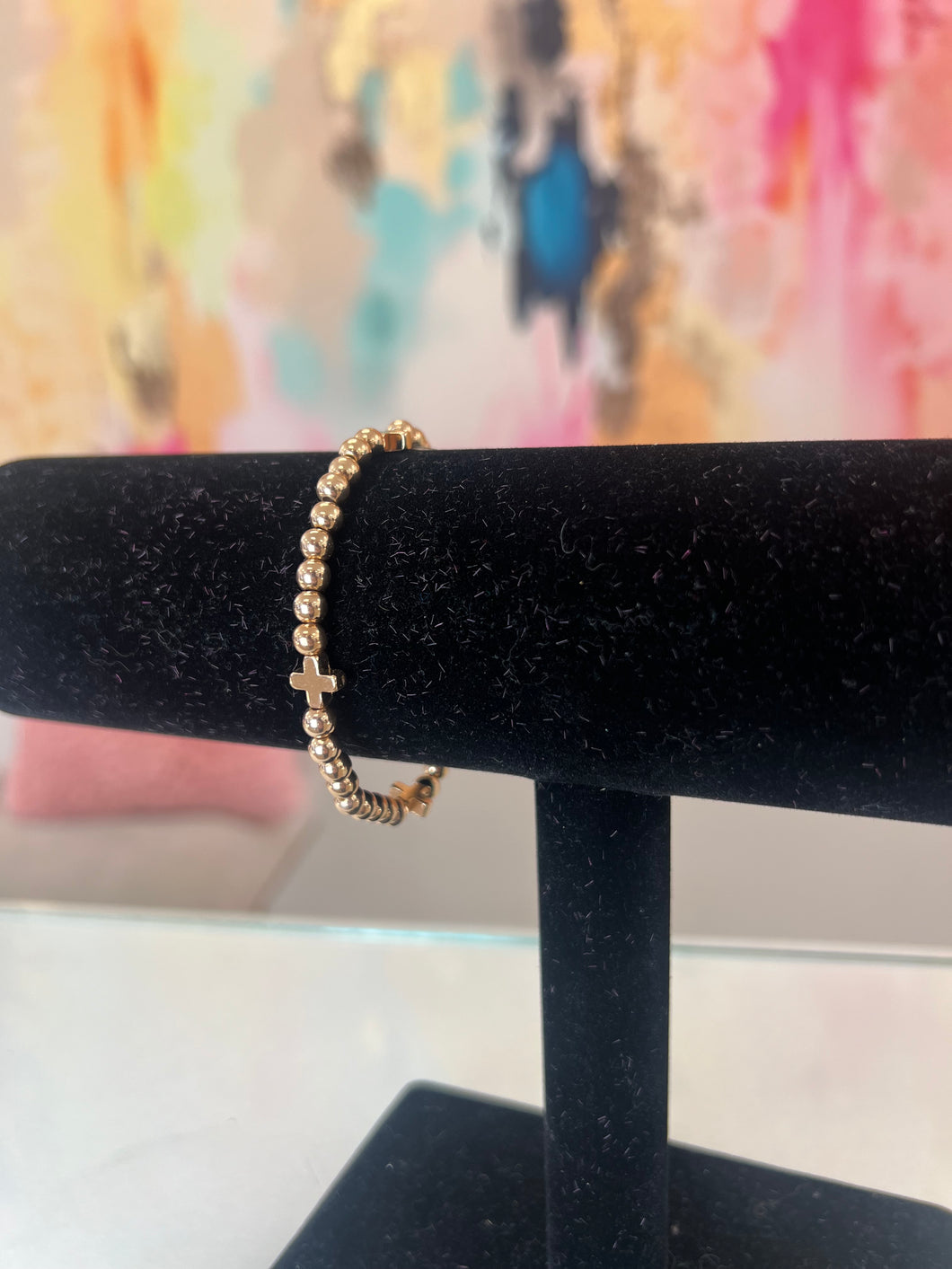 Gold Cross Bracelet