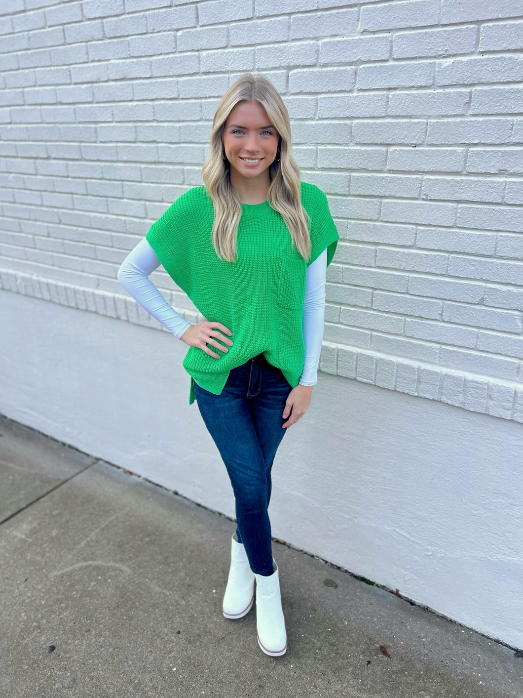 Shamrock Green Knit Sweater