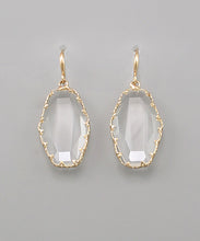 Load image into Gallery viewer, Clear Hexagon Earrings
