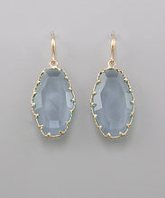 Load image into Gallery viewer, Baby Blue Hexagon Earrings
