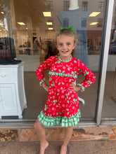 Load image into Gallery viewer, Candy Cane Green Plaid Dress
