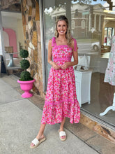 Load image into Gallery viewer, Pretty Please Pink Floral Lace Dress
