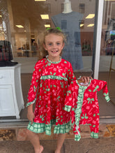 Load image into Gallery viewer, Candy Cane Green Plaid Infant Romper
