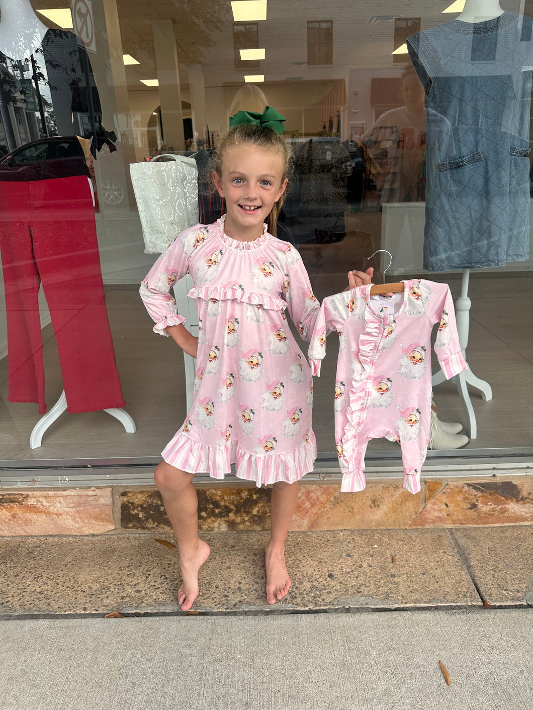 Pink Vintage Santa Dress