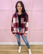 Load image into Gallery viewer, Burgundy Fleece Flannel
