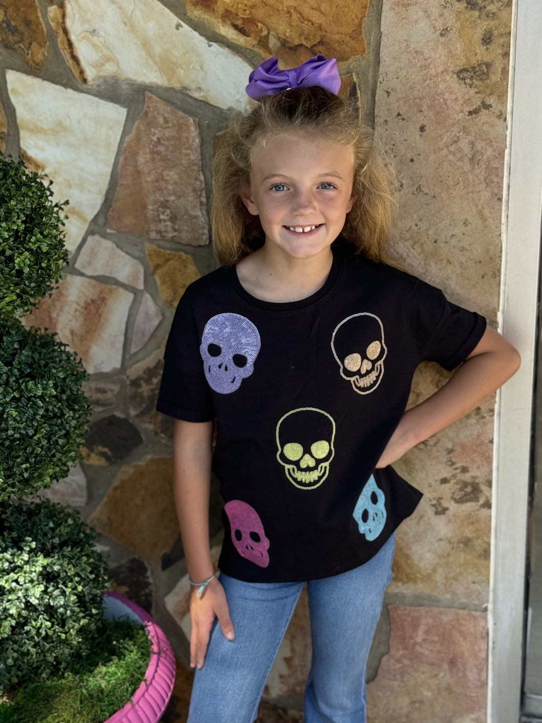 Sequin Skulls T-Shirt