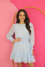 Load image into Gallery viewer, Blue Babydoll Dress
