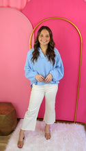 Load image into Gallery viewer, Pale Blue Breezy Blouse
