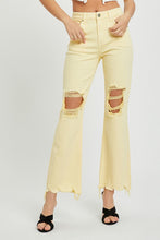 Load image into Gallery viewer, Risen High Rise Straight Jeans-Pale Yellow
