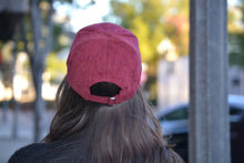 Load image into Gallery viewer, Burgundy Corduroy Baseball Cap
