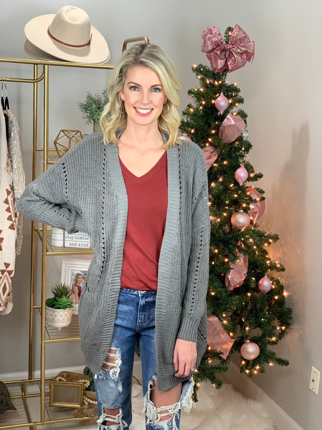 Heather Grey Cardigan