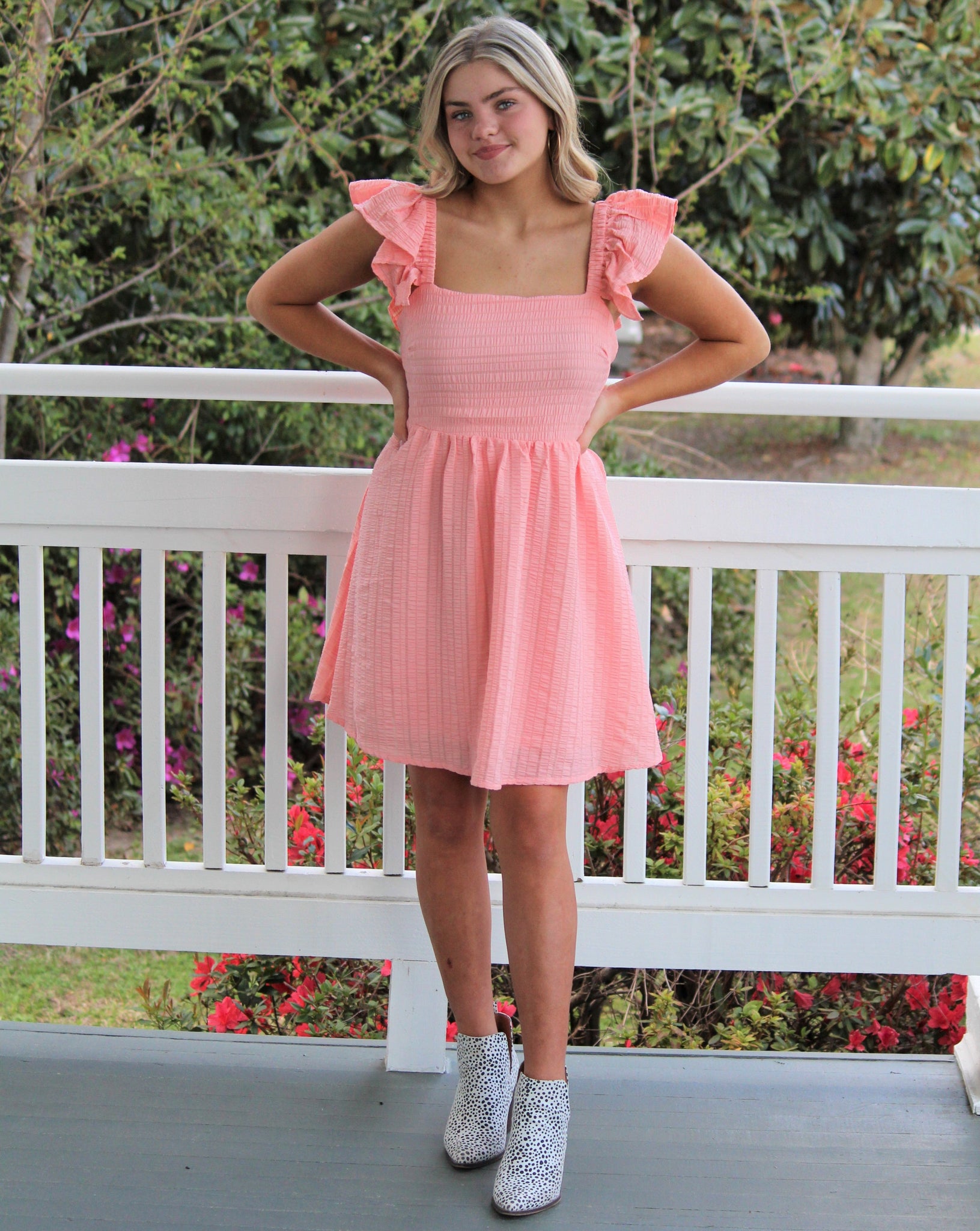 Olivia's Coral Dress – Dear Everly Boutique