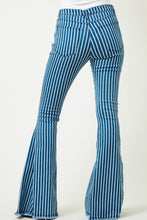 Load image into Gallery viewer, Pinstripe Flared Jeans
