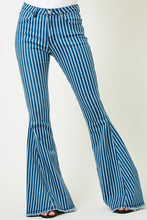 Load image into Gallery viewer, Pinstripe Flared Jeans
